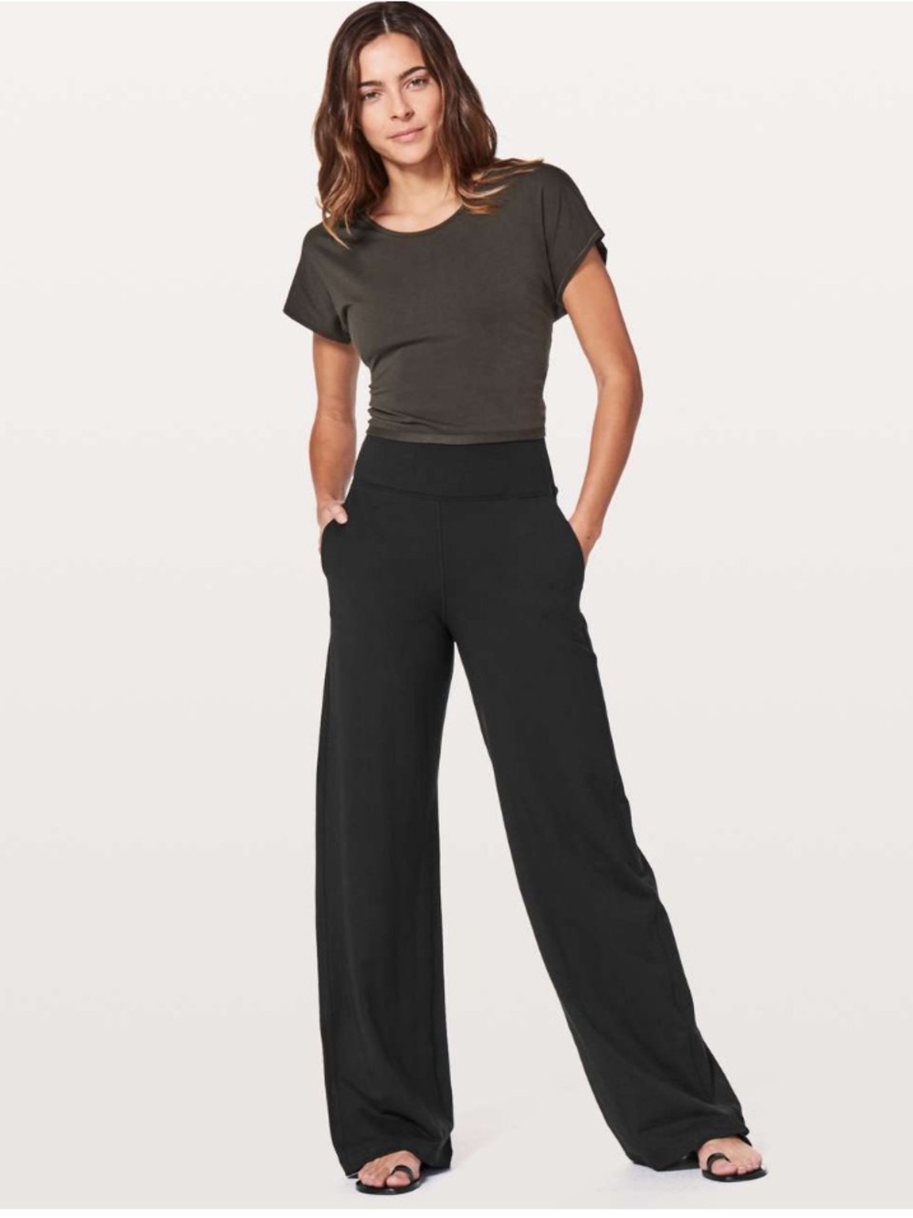 lululemon athletica Wind Down Wide-Leg Pants — Black